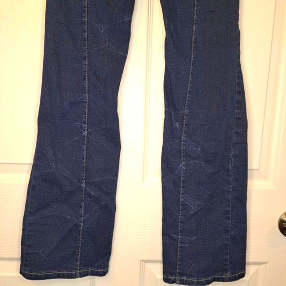 Amethyst Low-Rise Pull-On Front Seam Dark Wash Jeans Stretchy Size 3 - Picture 7 of 8